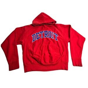 Steve And Barry's Reverse Weave Detroit Red Men's Pullover Hoodie Size‎ Medium